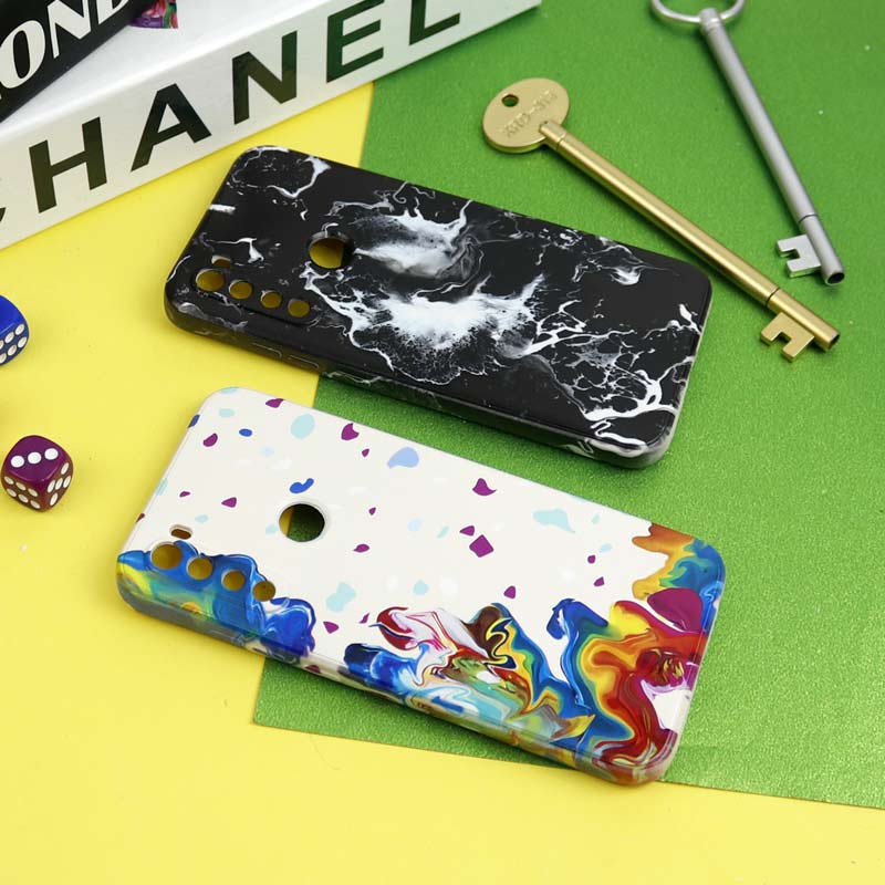 قاب سیلیکونی محافظ لنزدار طرح آبرنگی Xiaomi Redmi Note 8