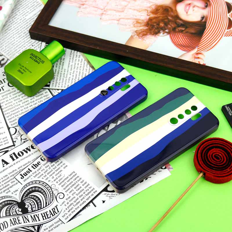 قاب سیلیکونی محافظ لنزدار طرح رنگین کمانی Xiaomi Redmi Note 8 Pro