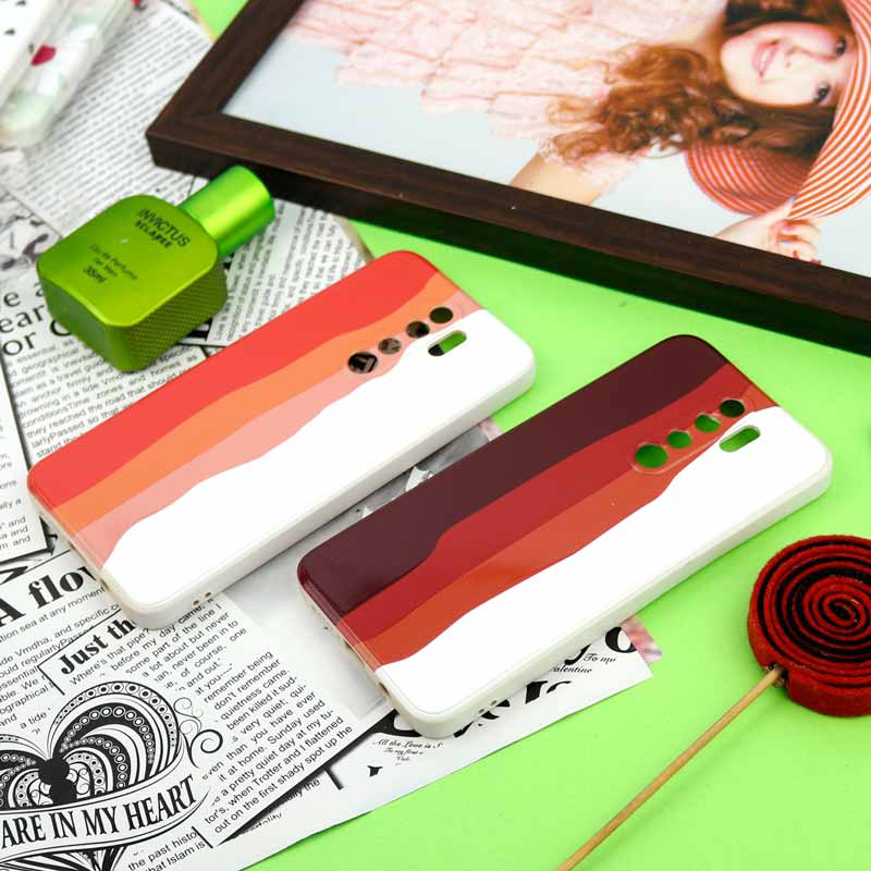 قاب سیلیکونی محافظ لنزدار طرح رنگین کمانی Xiaomi Redmi Note 8 Pro