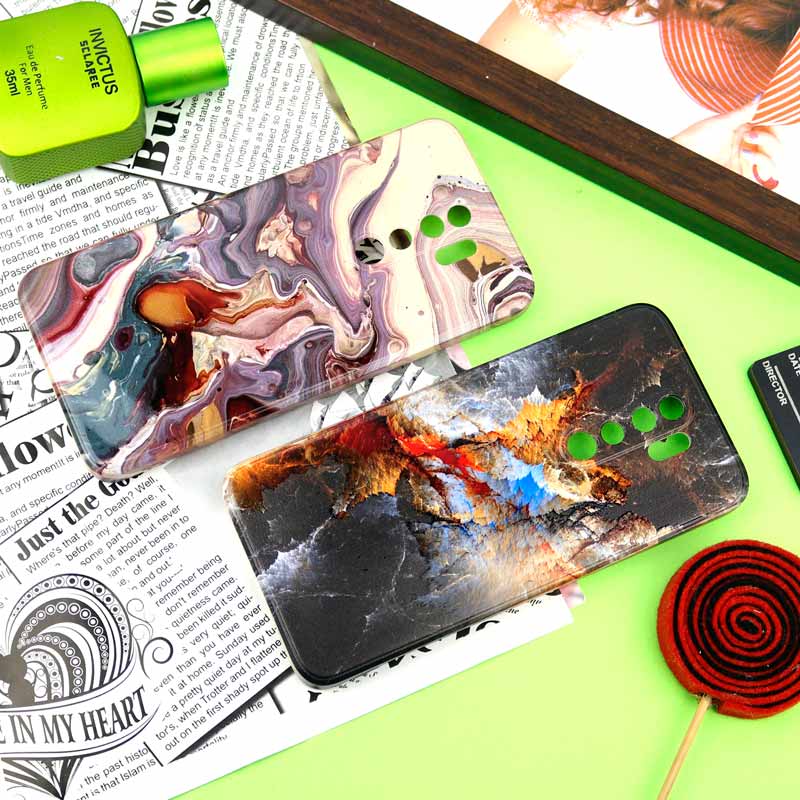 قاب سیلیکونی محافظ لنزدار طرح آبرنگی Xiaomi Redmi Note 8 Pro