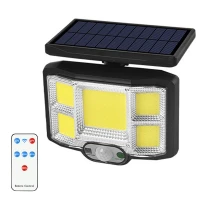 چراغ دیواری سنسوردار خورشیدی Solar Sensor Light JD-2168B + ریموت کنترل