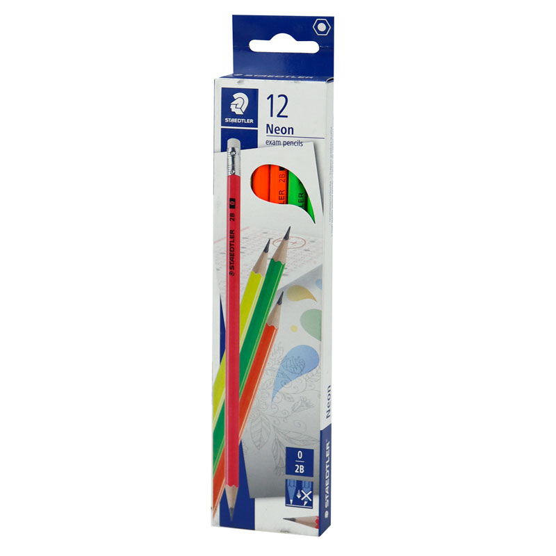 مداد مشکی Staedtler Neon 132 44 C12 2B بسته 12 عددی