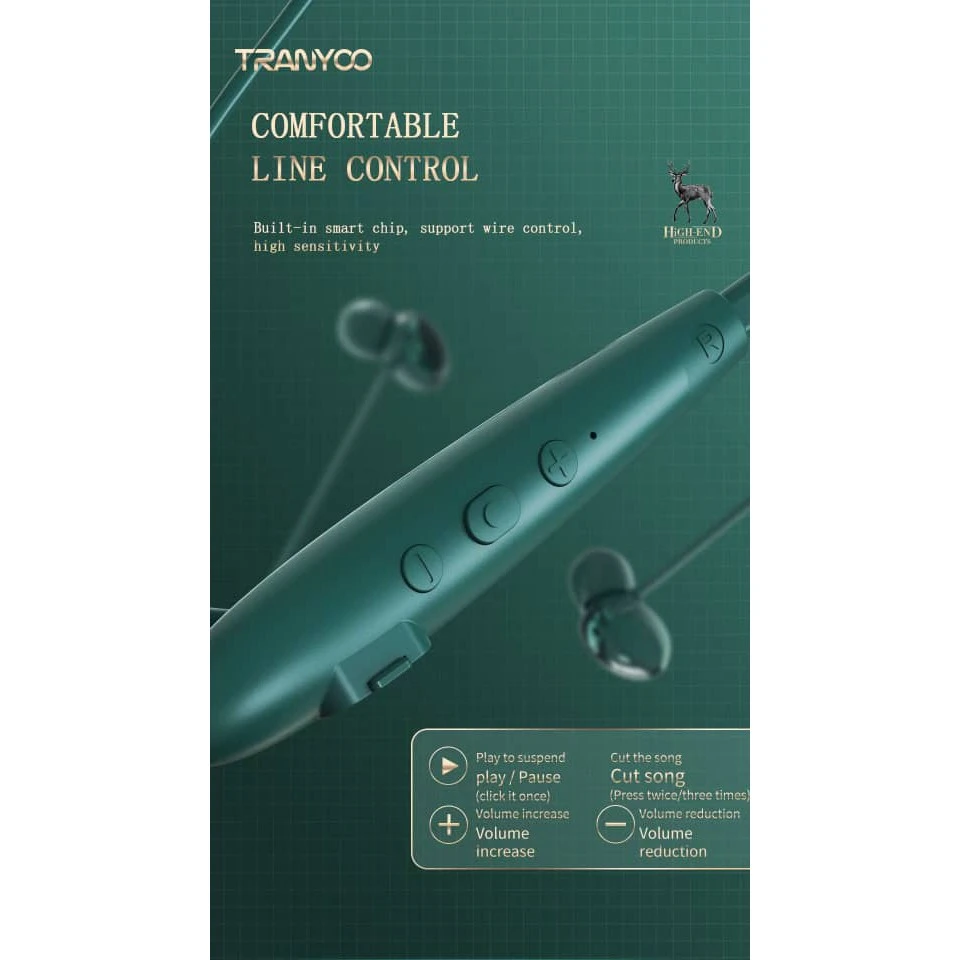 هندزفری بلوتوث دورگردنی Tranyoo M10