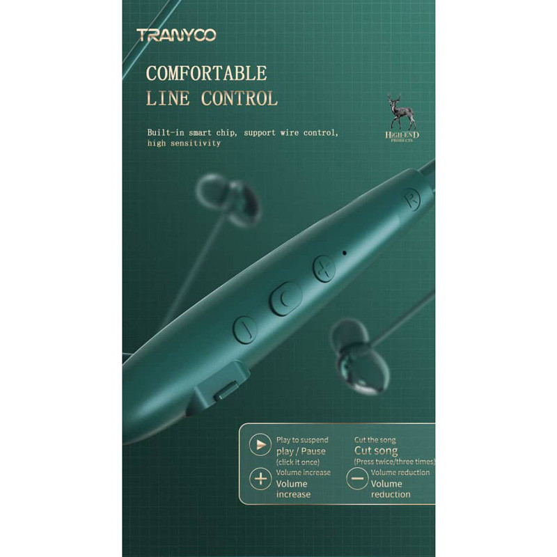 هندزفری بلوتوث دورگردنی Tranyoo M10