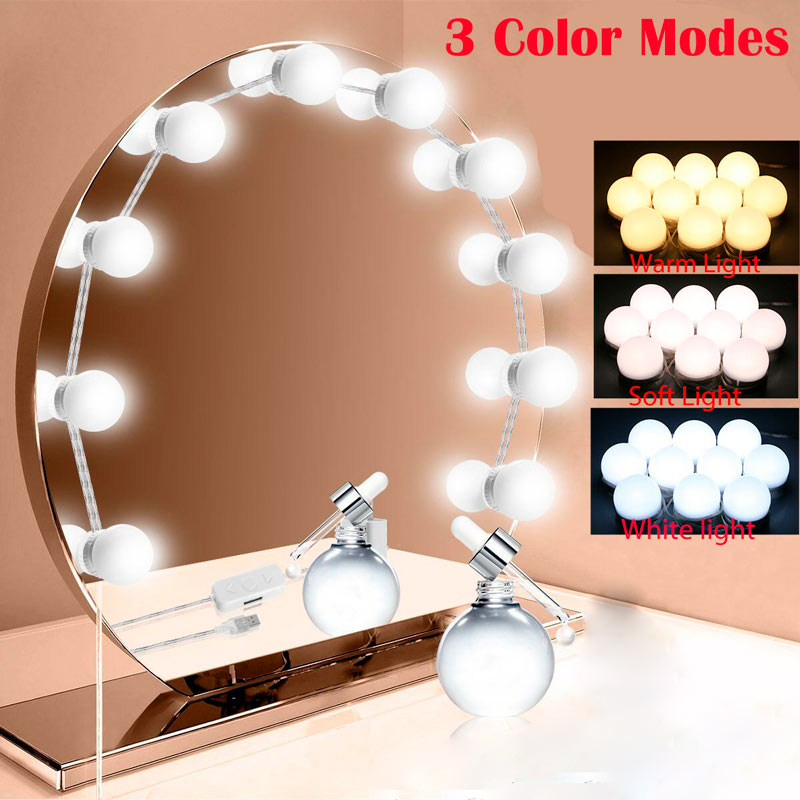 ریسه دور آینه ۱۰ لامپ Vanity Mirror Lights 2.7m USB