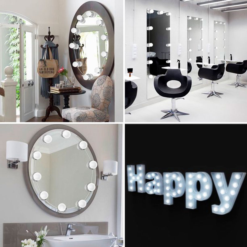 ریسه دور آینه ۱۰ لامپ Vanity Mirror Lights 2.7m USB