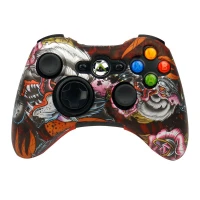 روکش دسته بازی Xbox طرح اژدها و گل زمینه قرمز