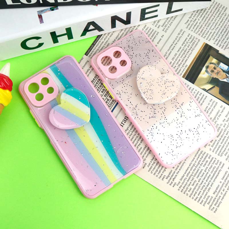 قاب PC محافظ لنزدار رزین پاپ سوکت دار صورتی Xiaomi Mi 11 Lite
