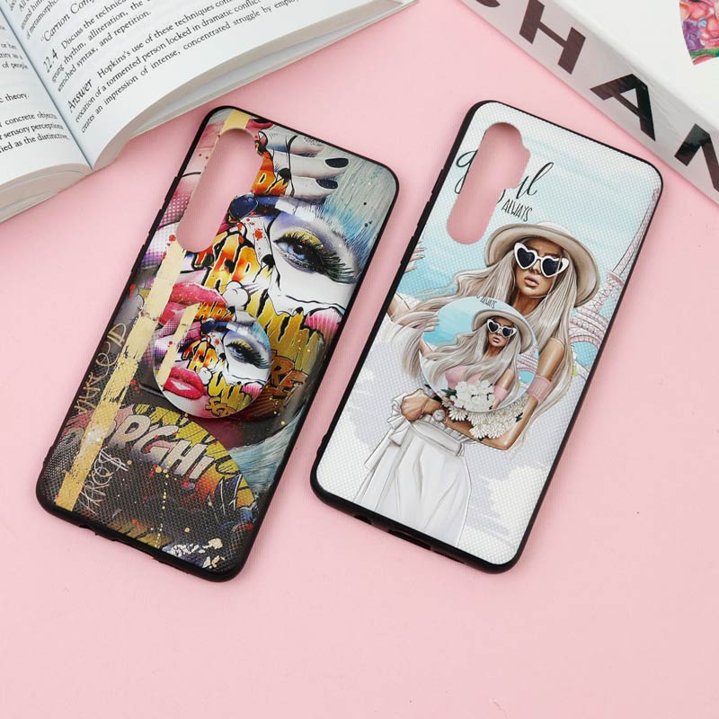 قاب فانتزی برجسته + پاپ سوکت طرح دختر Xiaomi Mi Note 10 Lite سری F