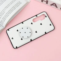 قاب فانتزی برجسته + پاپ سوکت طرح قلب Xiaomi Mi Note 10 Lite سری F