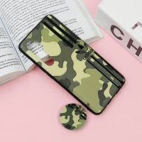 قاب فانتزی برجسته + پاپ سوکت طرح ارتشی Xiaomi Mi Note 10 Lite سری F