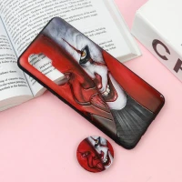 قاب فانتزی برجسته + پاپ سوکت طرح IT شیائومی Xiaomi Mi Note 10 Lite سری F