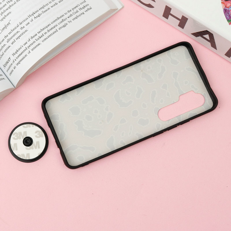 قاب فانتزی برجسته + پاپ سوکت طرح پلنگی Xiaomi Mi Note 10 Lite سری F