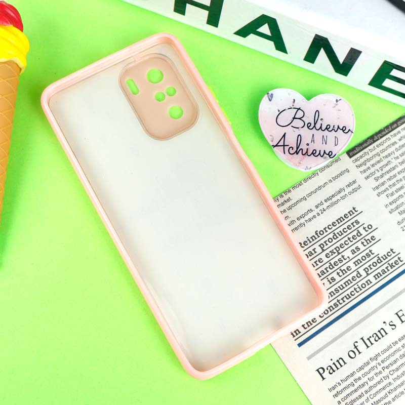 قاب PC محافظ لنزدار رزین پاپ سوکت دار صورتی Xiaomi Poco F3