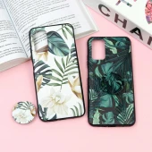 قاب فانتزی برجسته + پاپ سوکت طرح گل Xiaomi Poco M3 سری F