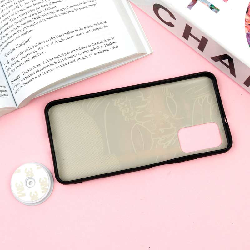 قاب فانتزی برجسته + پاپ سوکت طرح دختر Xiaomi Poco M3 سری F