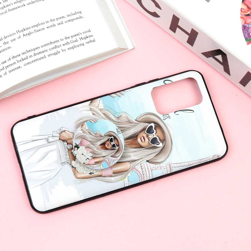 قاب فانتزی برجسته + پاپ سوکت طرح دختر Xiaomi Poco M3 سری F