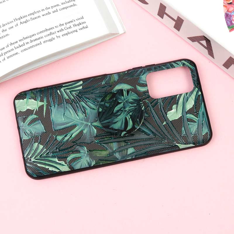قاب فانتزی برجسته + پاپ سوکت طرح گل Xiaomi Poco M3 سری F