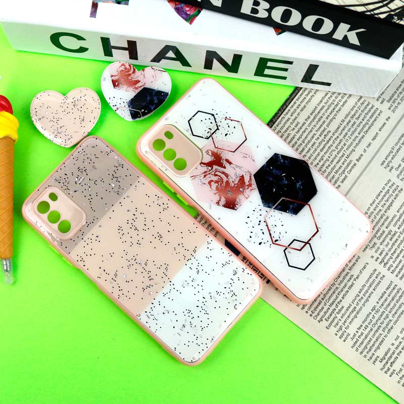قاب PC محافظ لنزدار رزین پاپ سوکت دار صورتی Xiaomi Poco M3