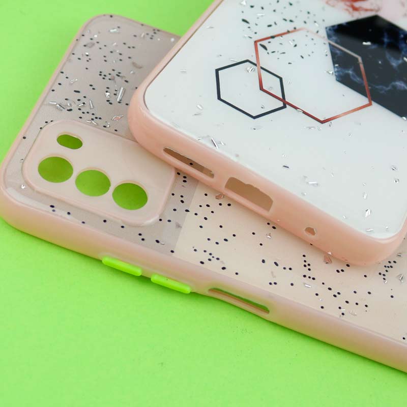 قاب PC محافظ لنزدار رزین پاپ سوکت دار صورتی Xiaomi Poco M3