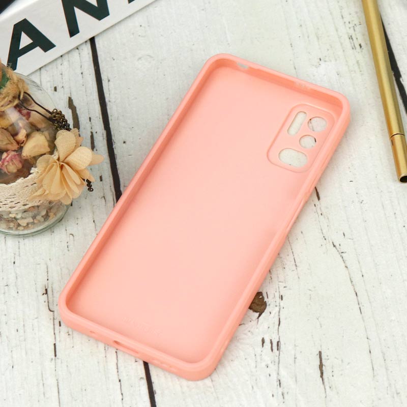 قاب محافظ لنزدار آینه ای + پاپ سوکت طرح قلب صورتی Xiaomi Poco M3 Pro