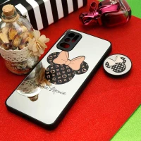 قاب محافظ لنزدار آینه ای + پاپ سوکت طرح میکی موس Xiaomi Poco M3 Pro
