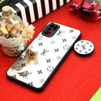 قاب محافظ لنزدار آینه ای + پاپ سوکت طرح LV مشکی Xiaomi Poco M3 Pro