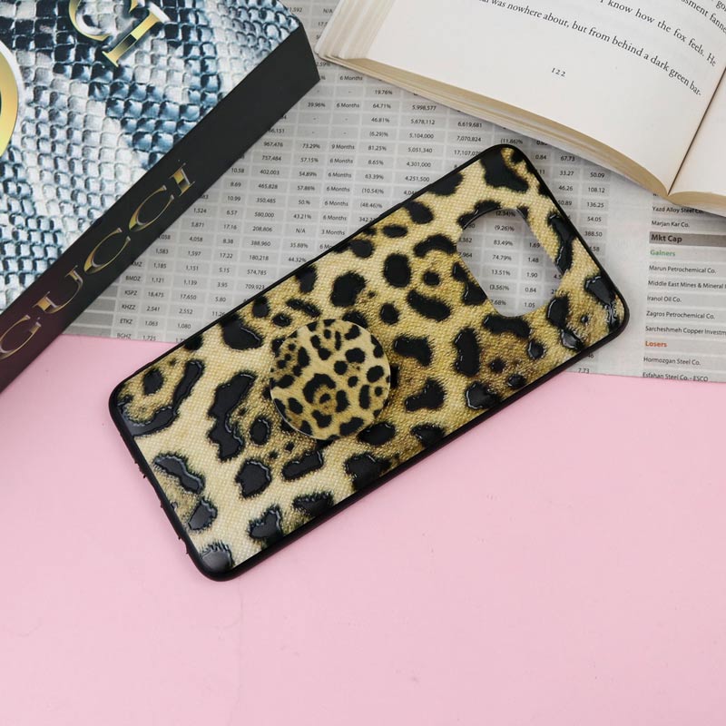 قاب فانتزی برجسته + پاپ سوکت طرح پلنگی Xiaomi Poco X3 سری F