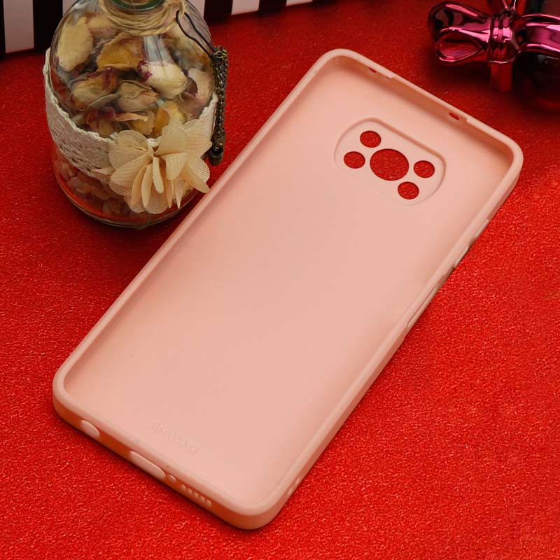 قاب محافظ لنزدار آینه ای + پاپ سوکت طرح قلب صورتی Xiaomi Poco X3