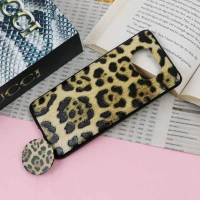 قاب فانتزی برجسته + پاپ سوکت طرح پلنگی Xiaomi Poco X3 سری F