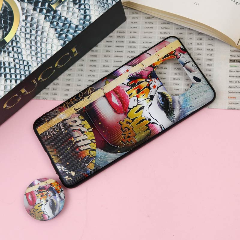 قاب فانتزی برجسته + پاپ سوکت طرح دختر Xiaomi Poco X3 سری F