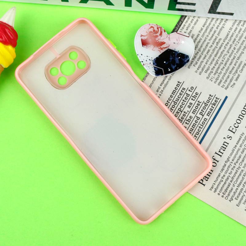 قاب PC محافظ لنزدار رزین پاپ سوکت دار صورتی Xiaomi Poco X3