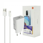 شارژر دیواری فست شارژ Xiaomi Redmi 10 / Redmi 12 3A QC3 22.5W سرجعبه + کابل Type-C و جعبه گوشی