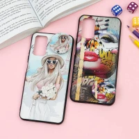 قاب فانتزی برجسته + پاپ سوکت طرح دختر Xiaomi Redmi 9T سری F
