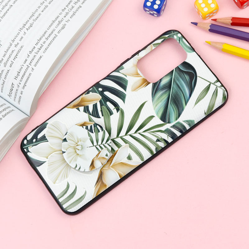 قاب فانتزی برجسته + پاپ سوکت طرح گل Xiaomi Redmi 9T سری F