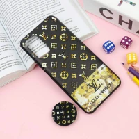 قاب فانتزی برجسته + پاپ سوکت طرح LV شیائومی Xiaomi Redmi 9T سری F