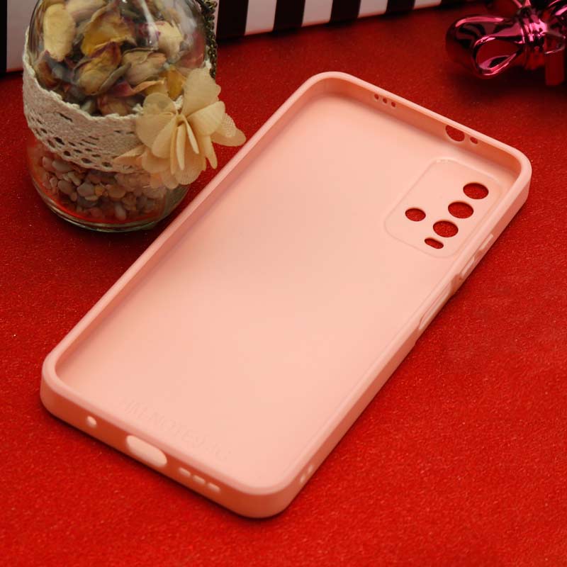 قاب محافظ لنزدار آینه ای + پاپ سوکت طرح LV صورتی Xiaomi Redmi 9T
