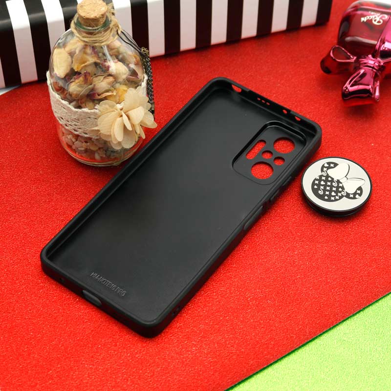 قاب محافظ لنزدار آینه ای + پاپ سوکت طرح میکی موس Xiaomi Redmi Note 10 Pro