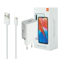 شارژر دیواری فست شارژ Xiaomi Redmi Note 8 2021 3A QC3 PD 22.5W سرجعبه + کابل Type-C و جعبه گوشی