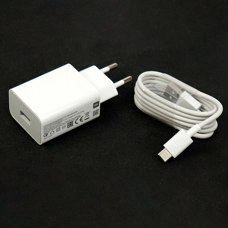 شارژر دیواری فست شارژ Xiaomi Redmi Note 8 2021 3A QC3 PD 22.5W سرجعبه + کابل Type-C و جعبه گوشی