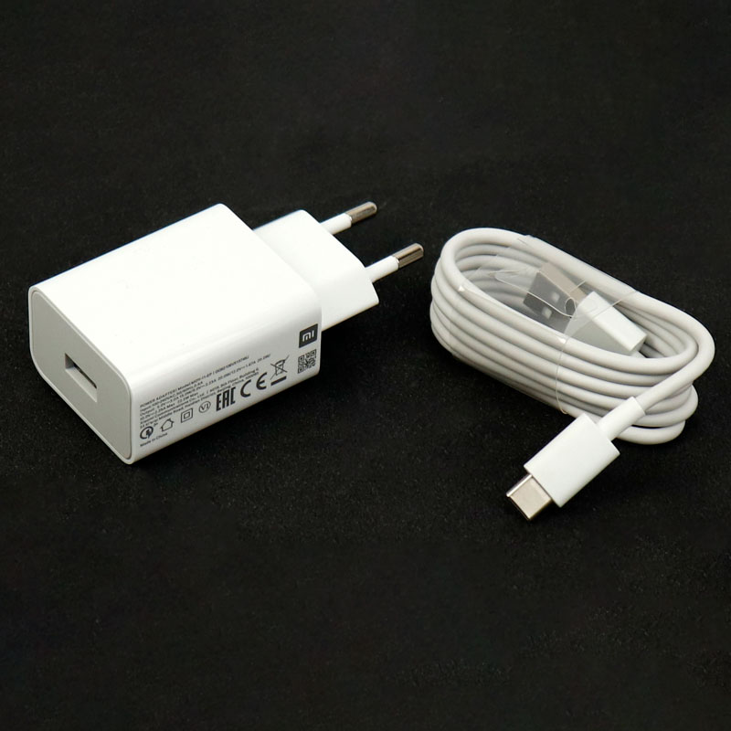 شارژر دیواری فست شارژ Xiaomi Redmi Note 8 2021 3A QC3 PD 22.5W سرجعبه + کابل Type-C و جعبه گوشی