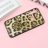 قاب فانتزی برجسته + پاپ سوکت طرح پلنگی Xiaomi Redmi Note 8 سری F