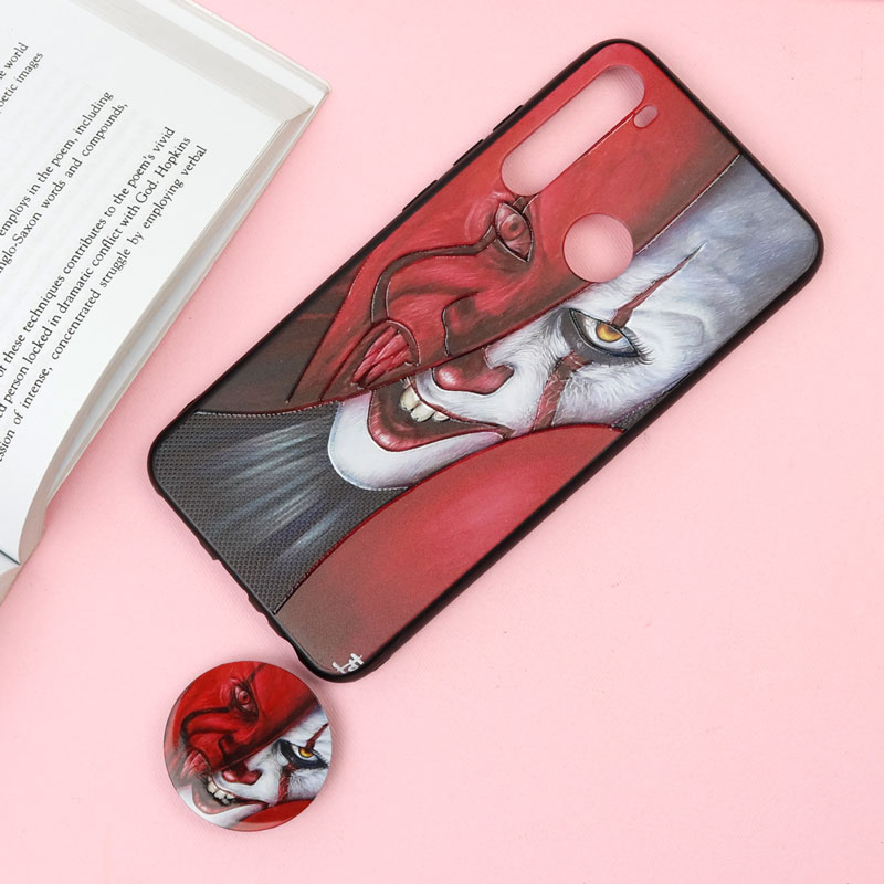 قاب فانتزی برجسته + پاپ سوکت طرح IT شیائومی Xiaomi Redmi Note 8 سری F
