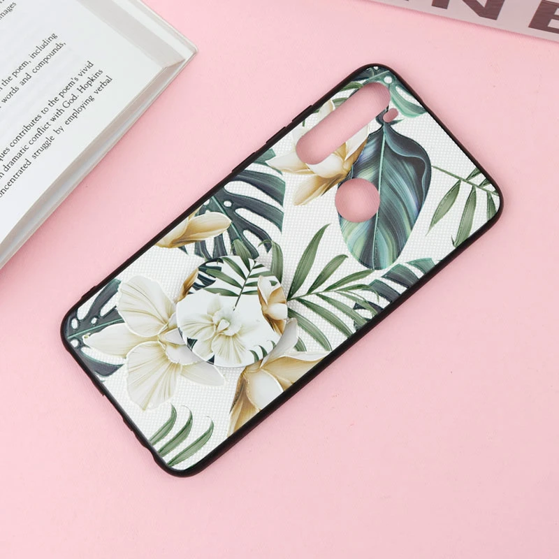 قاب فانتزی برجسته + پاپ سوکت طرح گل Xiaomi Redmi Note 8 سری F