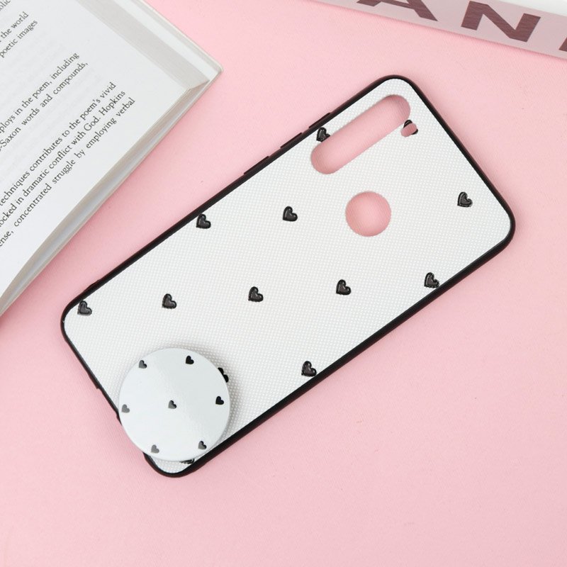 قاب فانتزی برجسته + پاپ سوکت طرح قلب Xiaomi Redmi Note 8 سری F