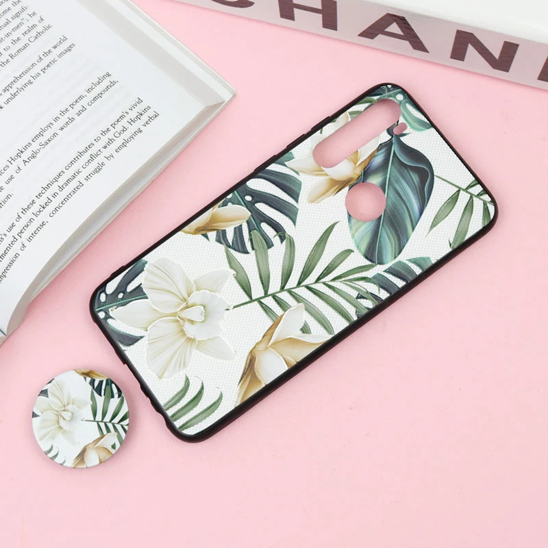 قاب فانتزی برجسته + پاپ سوکت طرح گل Xiaomi Redmi Note 8 سری F