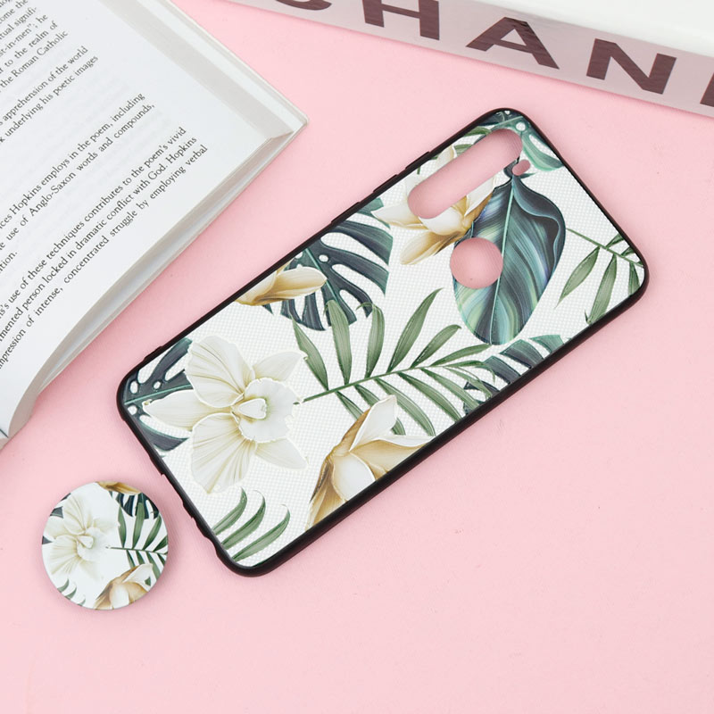 قاب فانتزی برجسته + پاپ سوکت طرح گل Xiaomi Redmi Note 8 سری F