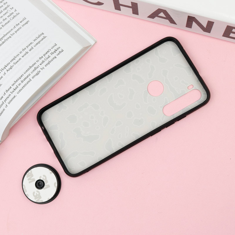 قاب فانتزی برجسته + پاپ سوکت طرح پلنگی Xiaomi Redmi Note 8 سری F