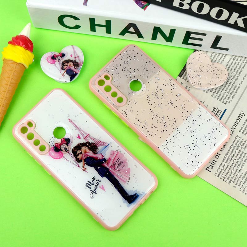 قاب PC محافظ لنزدار رزین پاپ سوکت دار صورتی Xiaomi Redmi Note 8
