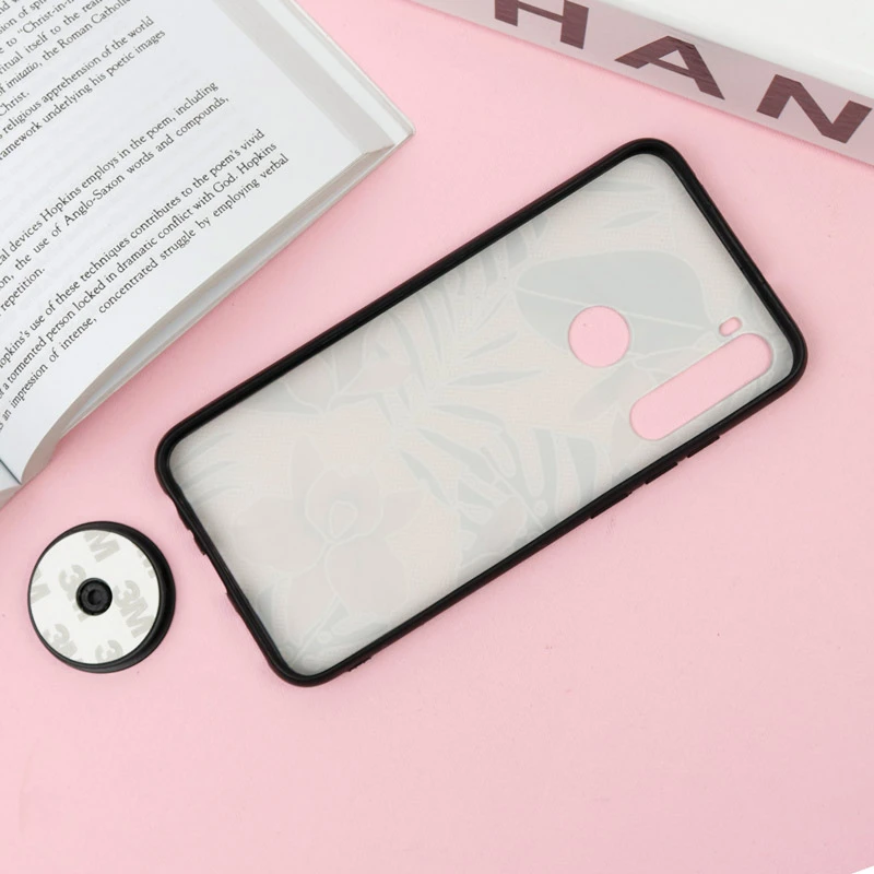 قاب فانتزی برجسته + پاپ سوکت طرح گل Xiaomi Redmi Note 8 سری F